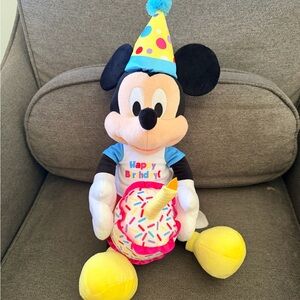 Mickey Mouse Birthday Party Plush Toy with Hat